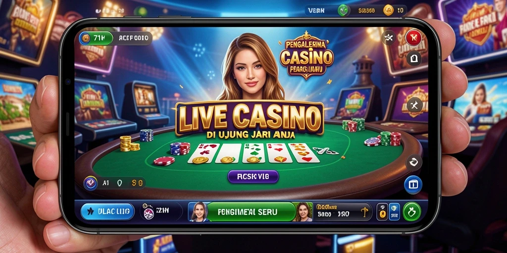 Tampilan gameplay mengesankan dari 71H yang menyajikan keseruan Live Casino.