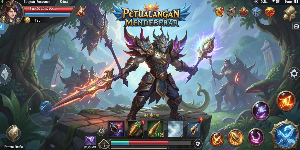 Tangkapan layar gameplay <strong>9SL</strong> menunjukkan aksi seru dan petualangan epik.