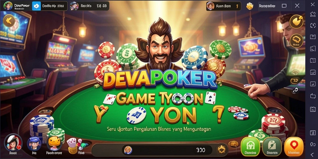 Screenshot utama DEWAPOKER menampilkan momen seru dalam gameplay Tycoon.