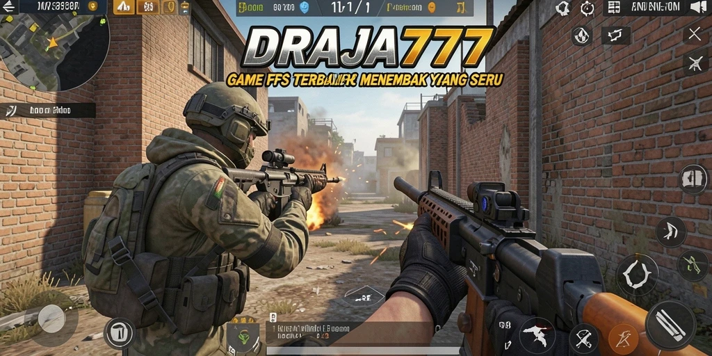 Screenshot gameplay DRAJA777 menampilkan aksi menembak yang mendebarkan.