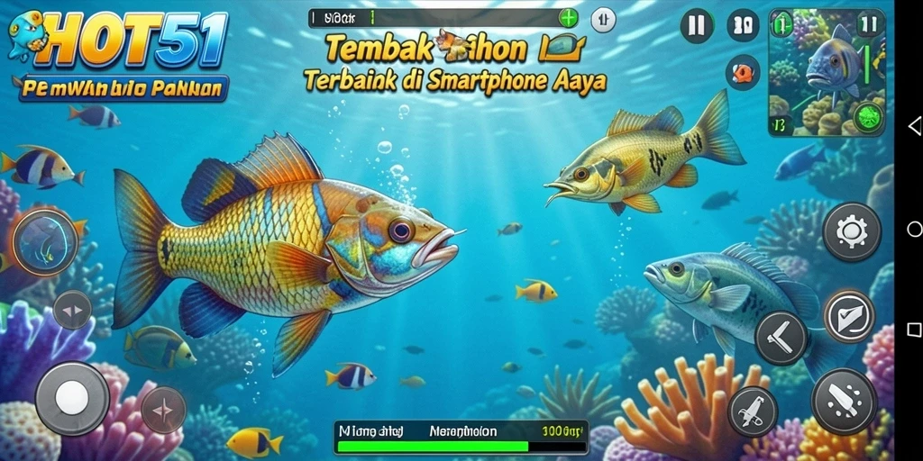 Tampilan gameplay seru dalam Tembak Ikan HOT51.