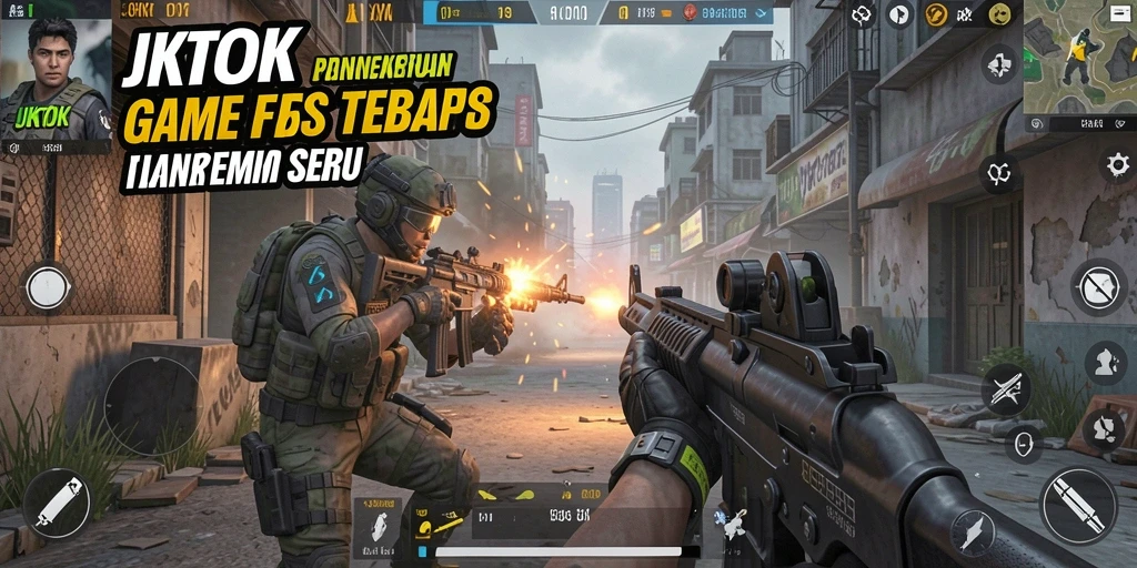 Tangkapan layar JKTOK menunjukkan aksi seru dalam pertempuran FPS.