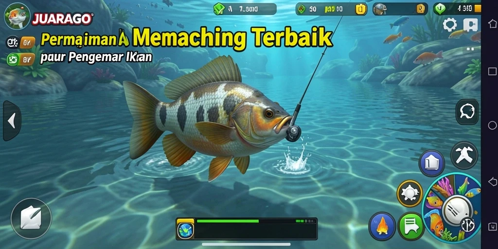 Gameplay JUARAGO: menakjubkan dan mendebarkan dalam dunia memancing.