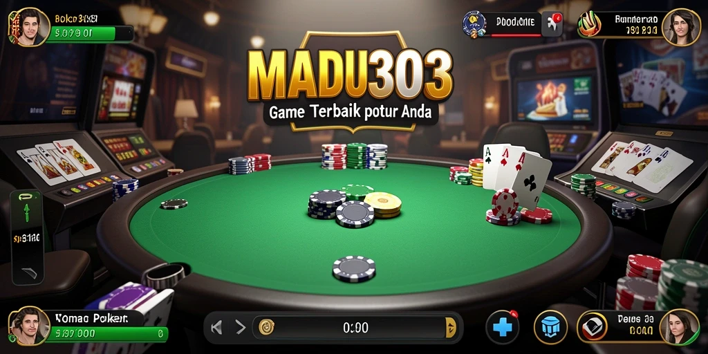Tampilan gameplay Poker yang menarik dan interaktif di MADU303.