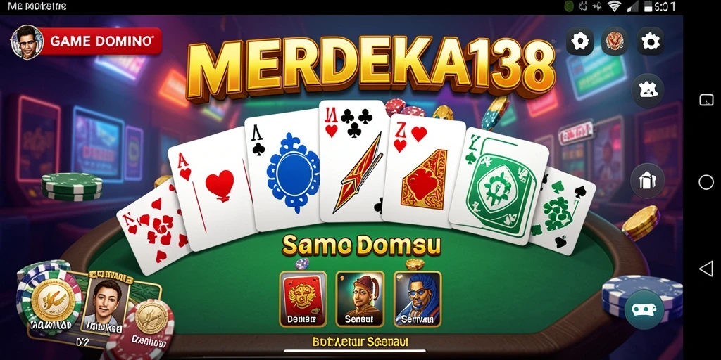 Tampilan gameplay seru dari MERDEKA138 dalam permainan Domino.