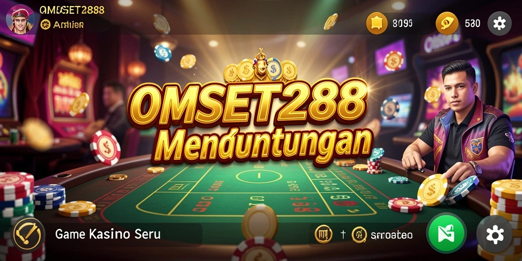 Tangkapan layar gameplay seru dari OMSET288 yang menunjukkan berbagai permainan Kasino.