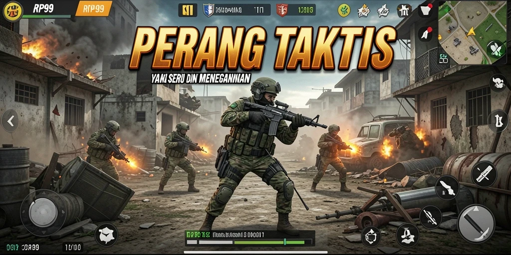Screenshot gameplay <strong>RP99</strong> yang menunjukkan aksi pertempuran seru.