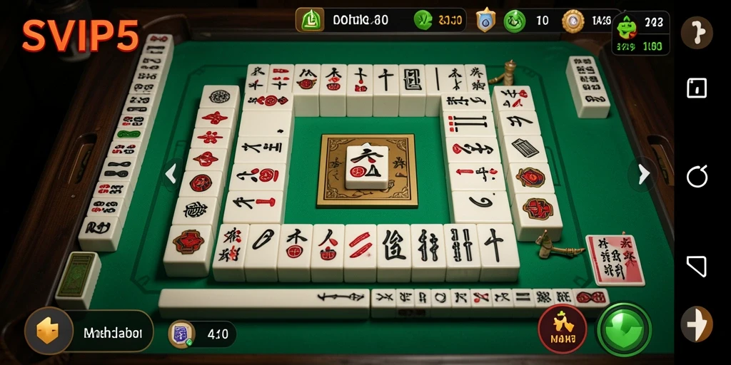 Tampilan gameplay Mahjong yang menegangkan dan menarik.