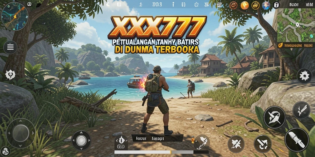 Tangkapan layar gameplay XXX777 menampilkan eksplorasi dunia terbuka yang luas dan mendetail.